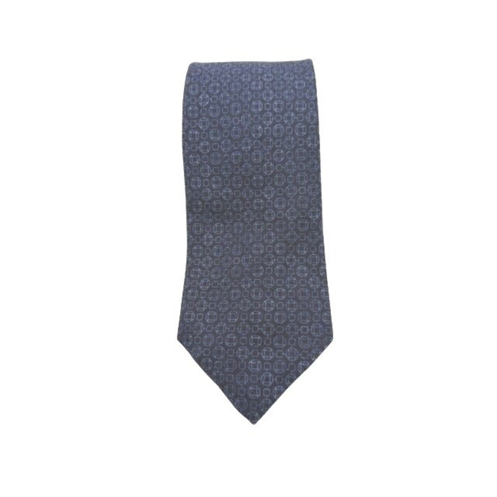 Polo Ralph Lauren Vintage 1990s Silk Tie Handmade in Italy Navy Blue Repp Stripe